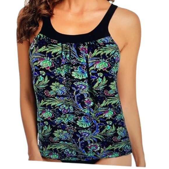 Hilor Women's Tankini Swimsuits Tummy Control Two Piece Bathing Suits Loose Fit - Picture 13 of 14